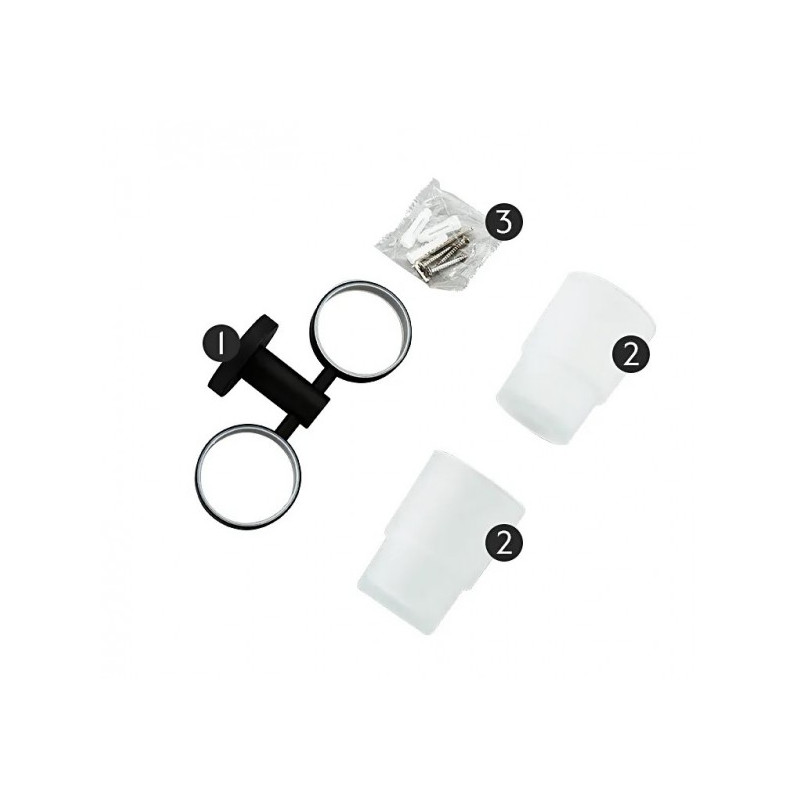 Набор стаканов для зубной щетки и пасты Frap F30208 - комплектация