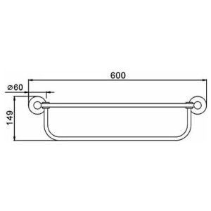 Полка для полотенца Frap F30224 - размер