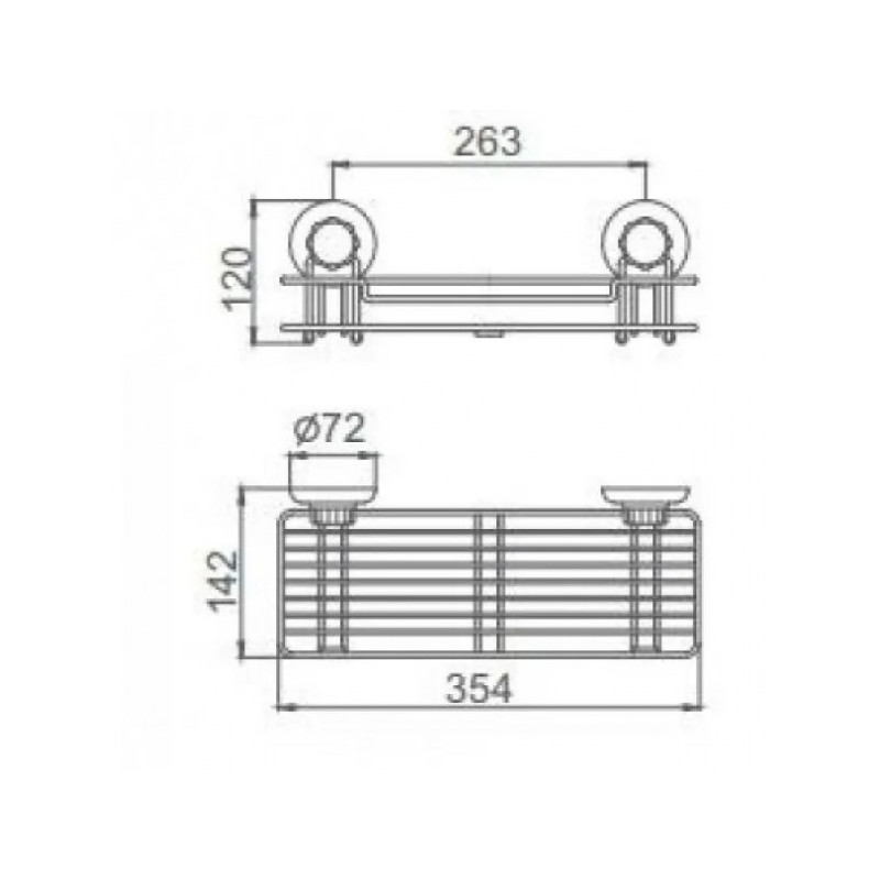 Полка для ванной Frap F3907 - размер