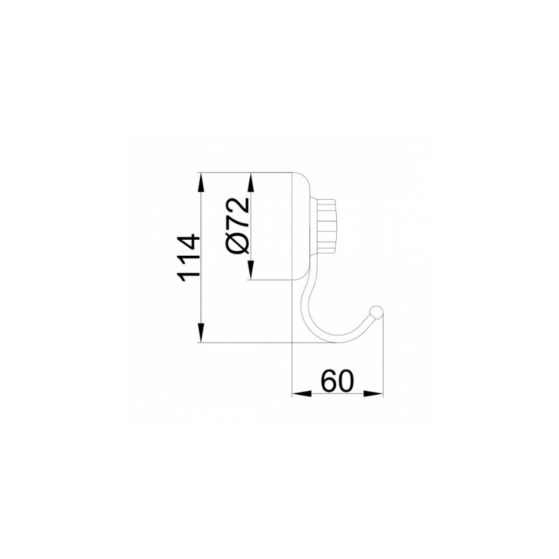 Крючок для ванной Frap F3905 - размер