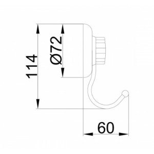 Крючок для ванной Frap F3905 - размер