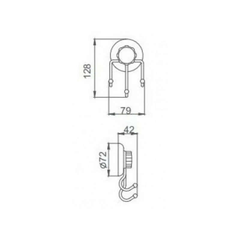 Крючок для ванной Frap F3905-3 - размер