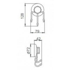 Крючок для ванной Frap F3905-3 - размер