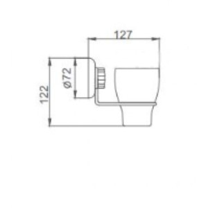 Стакан для зубной щетки и пасты Frap F3906 - размер