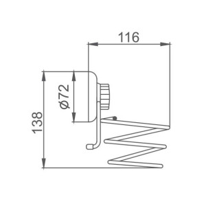 Держатель для фена Frap F3928 - размер