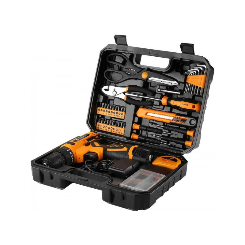 Дрель-шуруповерт Deko Banger Set 93 063-4168 комплектация