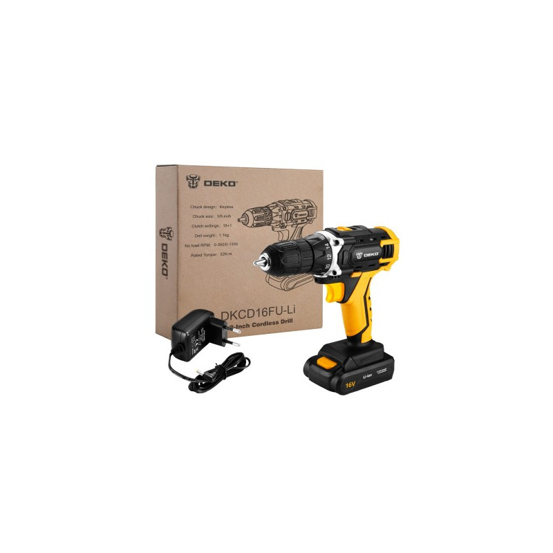 Дрель-шуруповерт Deko DKCD16FU-Li 063-4098 комплект