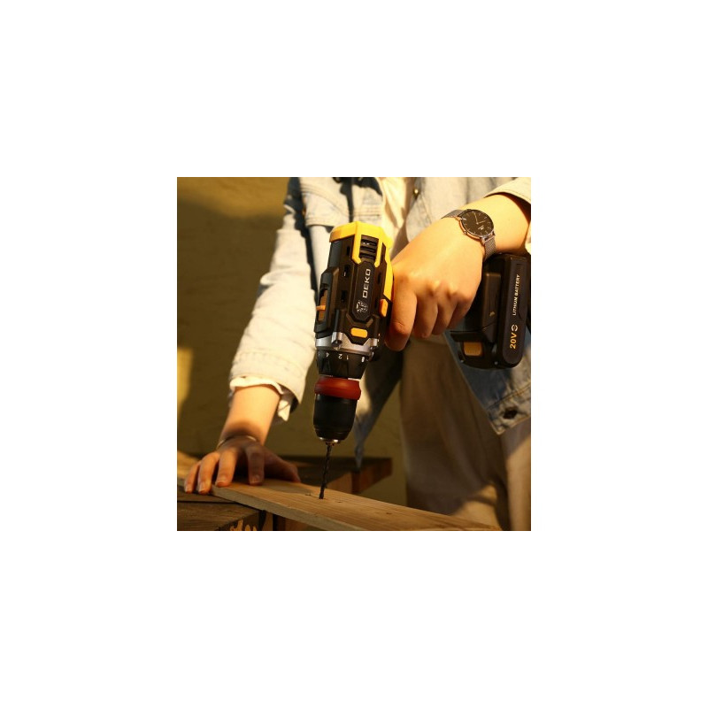 Дрель-шуруповерт Deko DKCD20FU-Li Set 1 063-4176 сверление