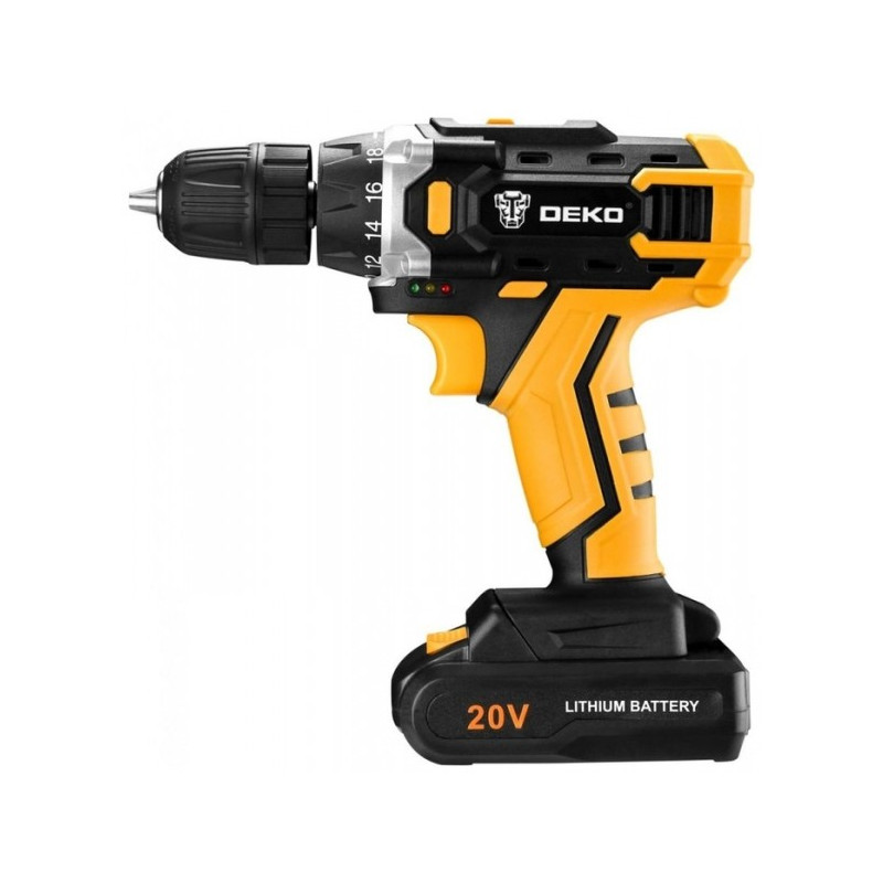Дрель-шуруповерт Deko DKCD20FU-Li Set 63 063-4103