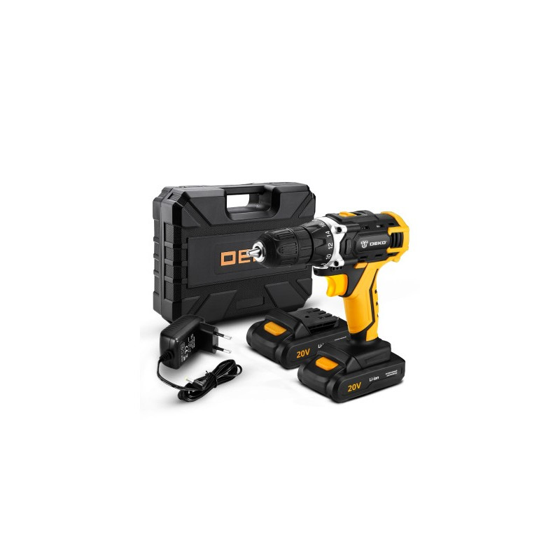 Дрель-шуруповерт Deko DKCD20FU-Li Set 63-2 063-4093 с кейсом