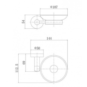 Мыльница Fashun A51502 - размер