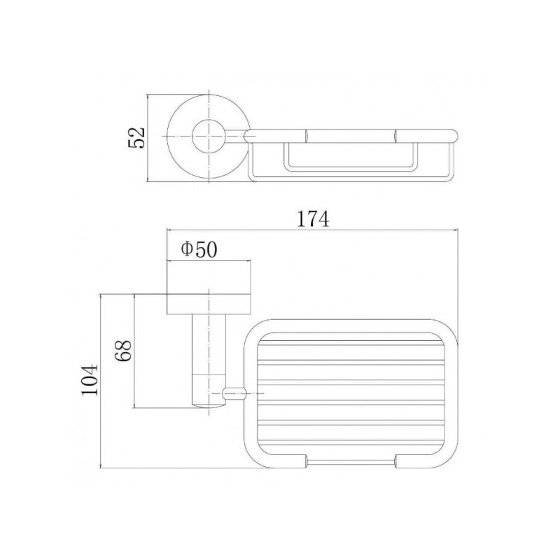 Мыльница Fashun A51502-1 - размер