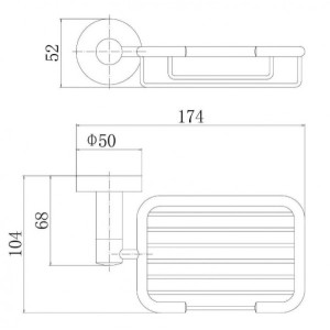 Мыльница Fashun A51502-1 - размер