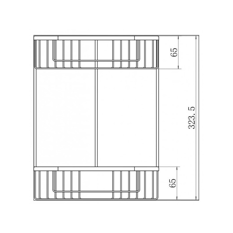 Полка для ванной Fashun A335-1 - схема и размер