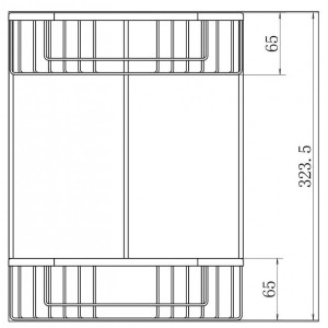 Полка для ванной Fashun A335-1 - схема и размер