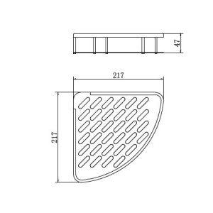 Полка для ванной Fashun A7325-7 - размер