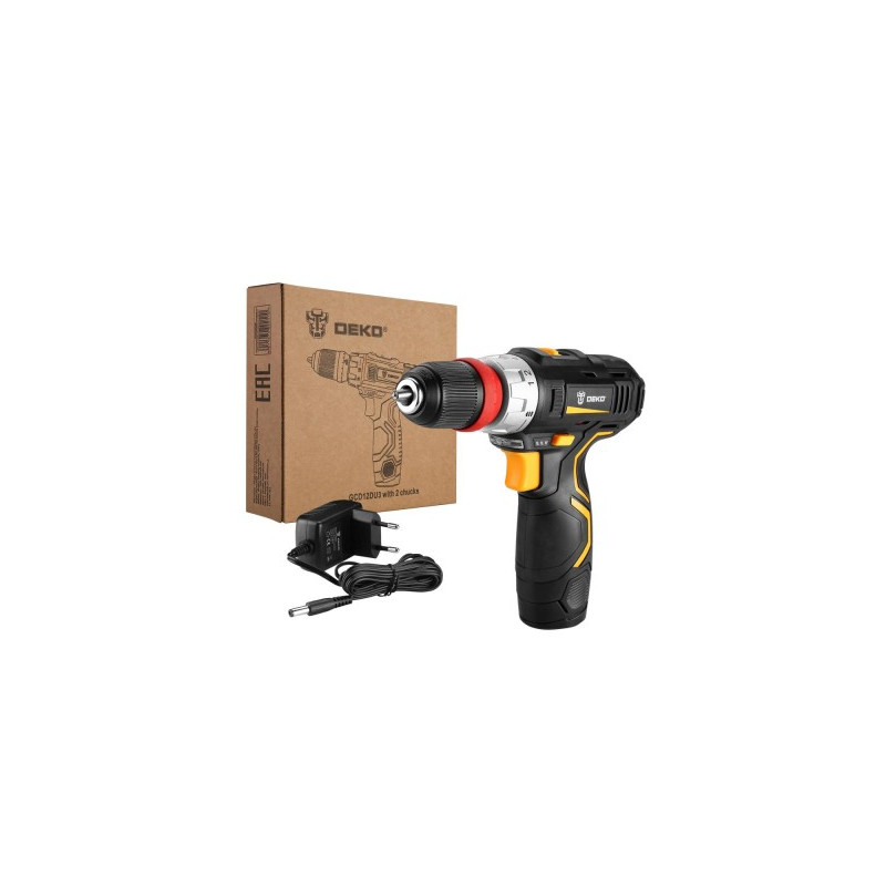 Дрель-шуруповерт Deko GCD12DU3 063-4114 комплект