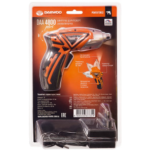 Электроотвертка Daewoo Power DAA 4800 Plus упаковка сбоку