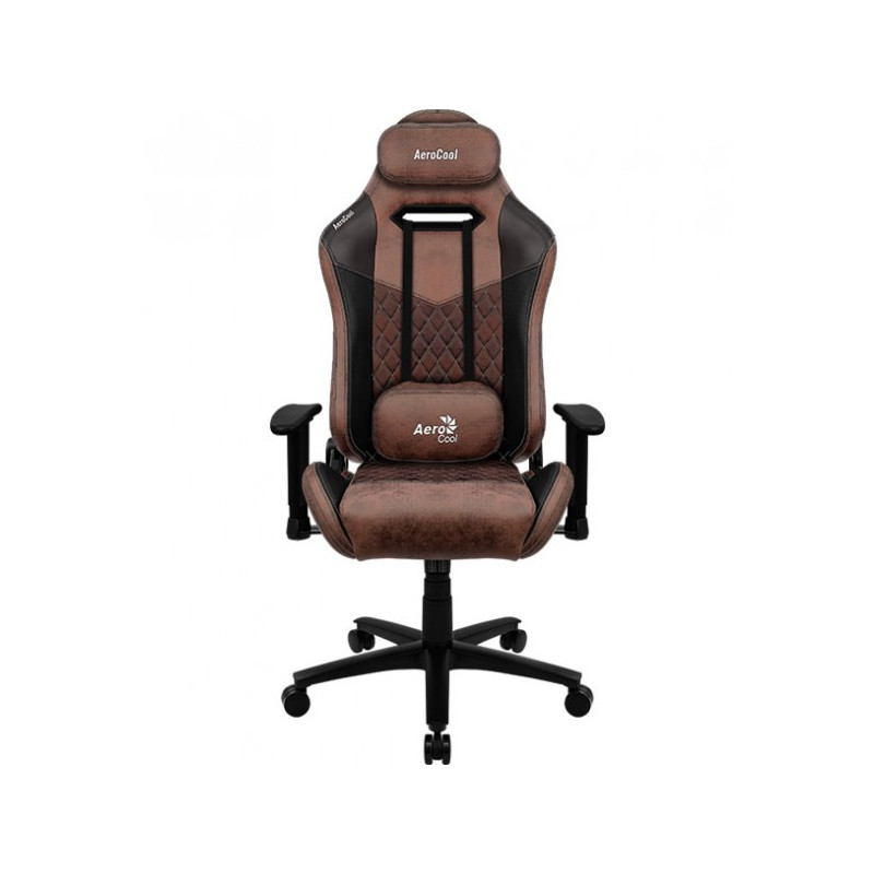 Кресло геймерское Aerocool Duke коричневый вид спереди