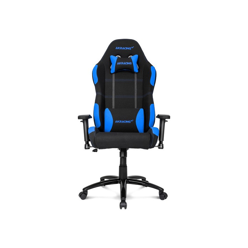 Кресло геймерское AKRacing K7012 черный/синий вид спереди