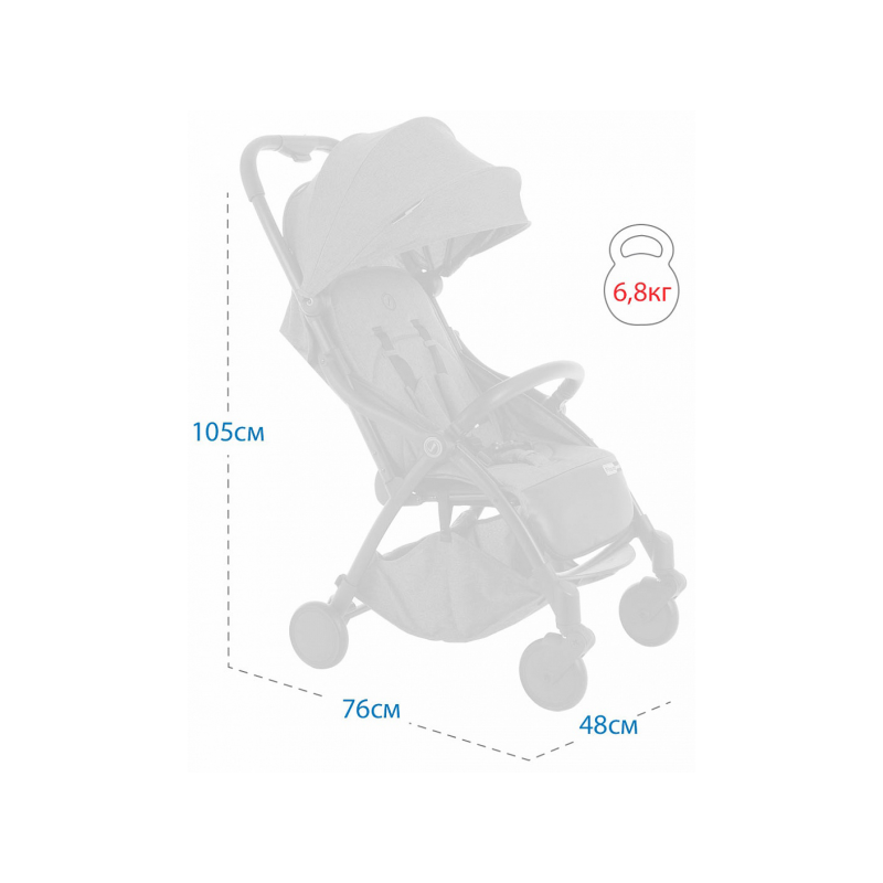 Прогулочная коляска Pituso Smart Berry параметры