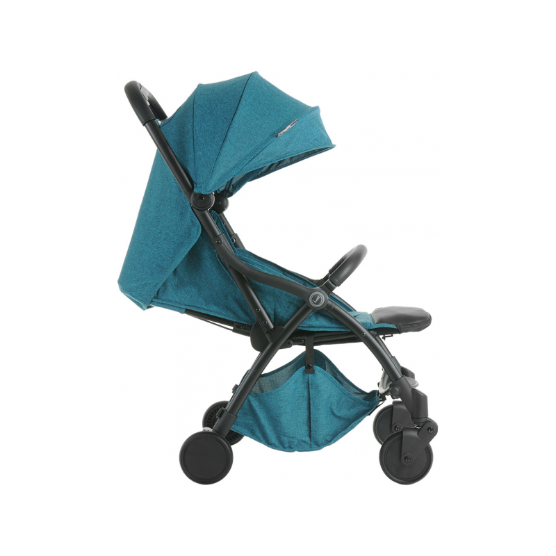Прогулочная коляска Pituso Smart бирюзовый лён вид сбоку