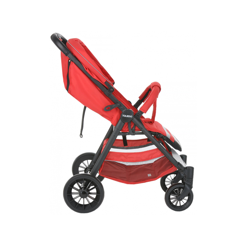 Прогулочная коляска Pituso Toledo красный вид сбоку