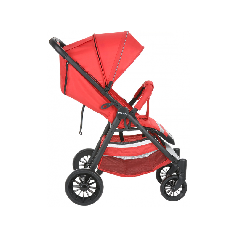 Прогулочная коляска Pituso Toledo красный регулировка капюшона