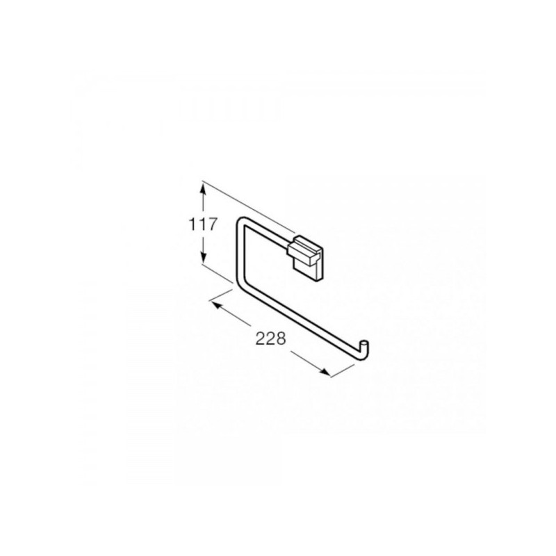 Держатель для полотенца Roca Rubik - размер