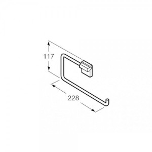 Держатель для полотенца Roca Rubik - размер