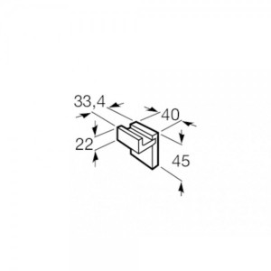 Крючок для ванной Roca Rubik - размер