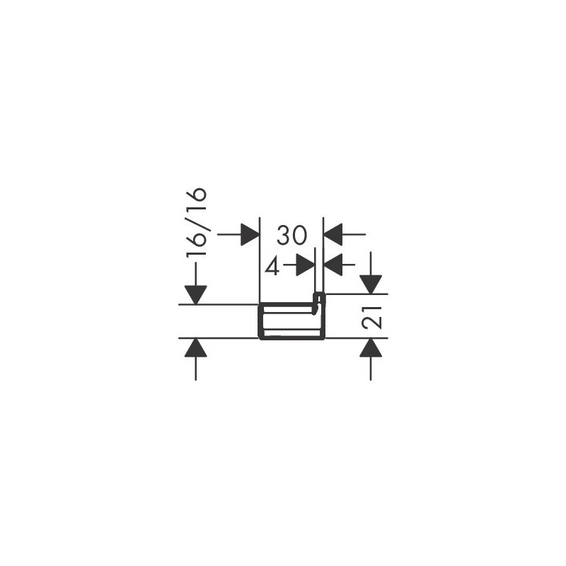 Крючок для ванной Hansgrohe AddStoris хром - размер
