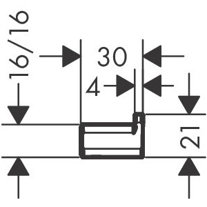 Крючок для ванной Hansgrohe AddStoris хром - размер