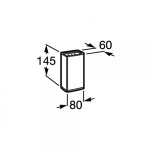 Стакан для зубной щетки и пасты Roca Select - размер