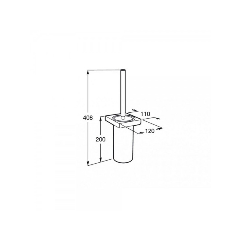 Ерш туалетный Roca Tempo - размер