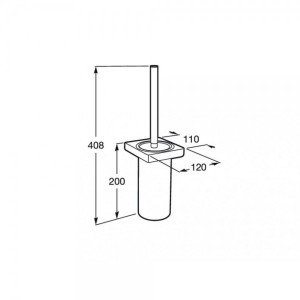 Ерш туалетный Roca Tempo - размер