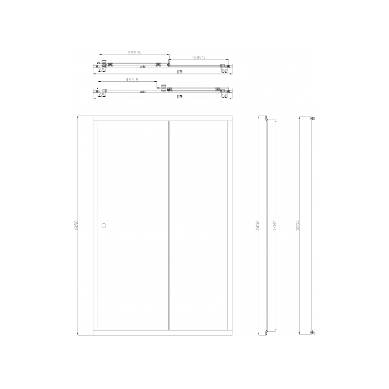 Душевая дверь Omnires Bronx 120 S2050 параметры