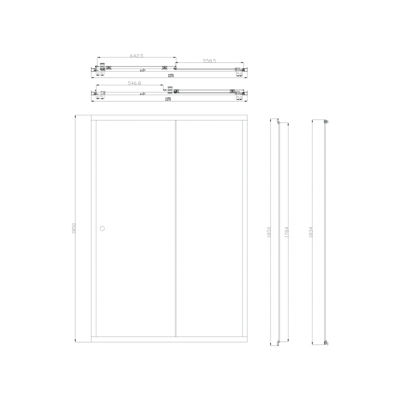 Душевая дверь Omnires Bronx 130 S2050 параметры