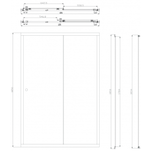 Душевая дверь Omnires Bronx 130 S2050 параметры