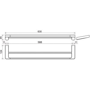 Держатель для полотенца Ravak TD 320.00 - размер