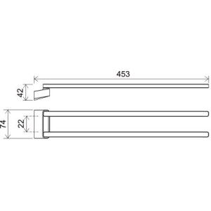 Держатель для полотенца Ravak TD 340.00 - размер