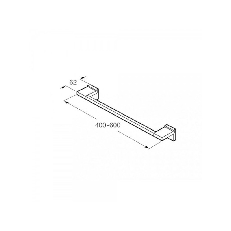 Держатель для полотенца Roca Rubik 60 см - размер