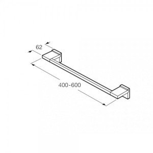 Держатель для полотенца Roca Rubik 60 см - размер