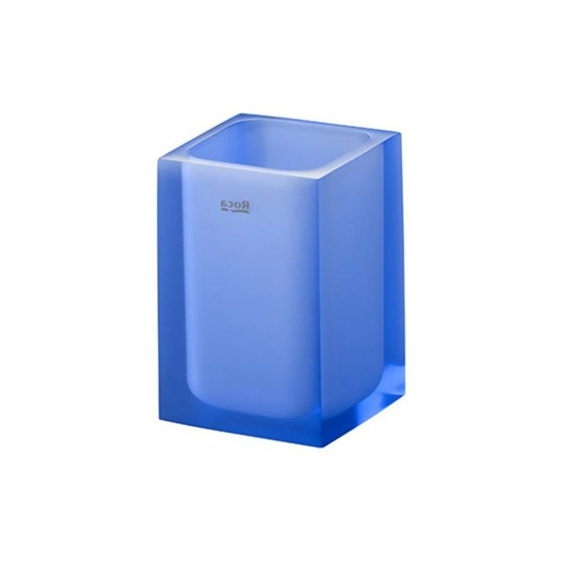 Стакан для зубной щетки и пасты Roca Ice синий - общий вид