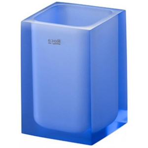 Стакан для зубной щетки и пасты Roca Ice синий - общий вид