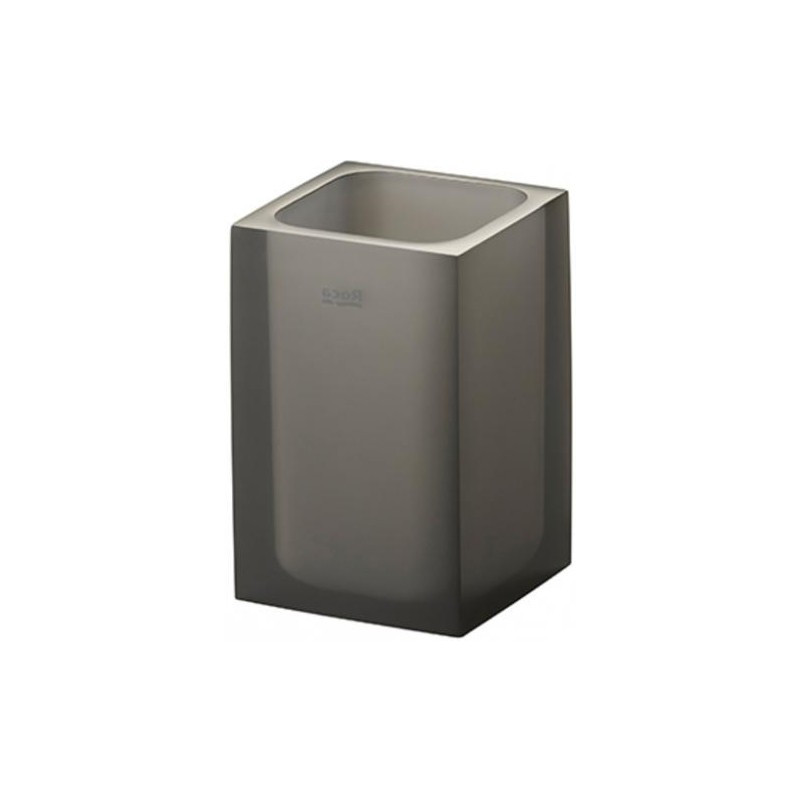 Стакан для зубной щетки и пасты Roca Ice черный - общий вид