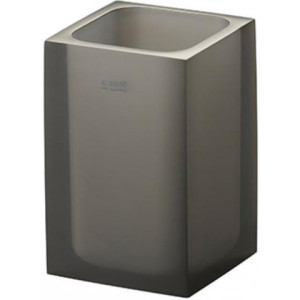 Стакан для зубной щетки и пасты Roca Ice черный - общий вид