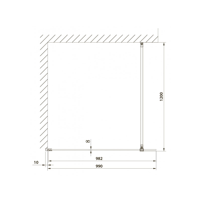 Душевая стенка Omnires Marina DNR10XBLTR параметры