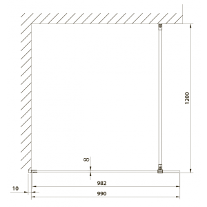 Душевая стенка Omnires Marina DNR10XBLTR параметры