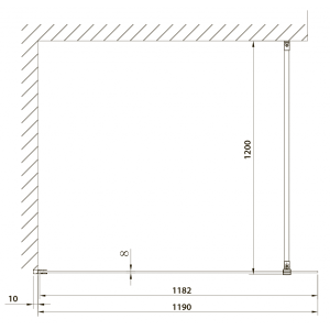Душевая стенка Omnires Marina DNR12XBLTR параметры